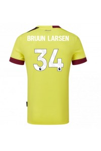 Burnley Jacob Bruun Larsen #34 Jalkapallovaatteet Vieraspaita 2023-24 Lyhythihainen